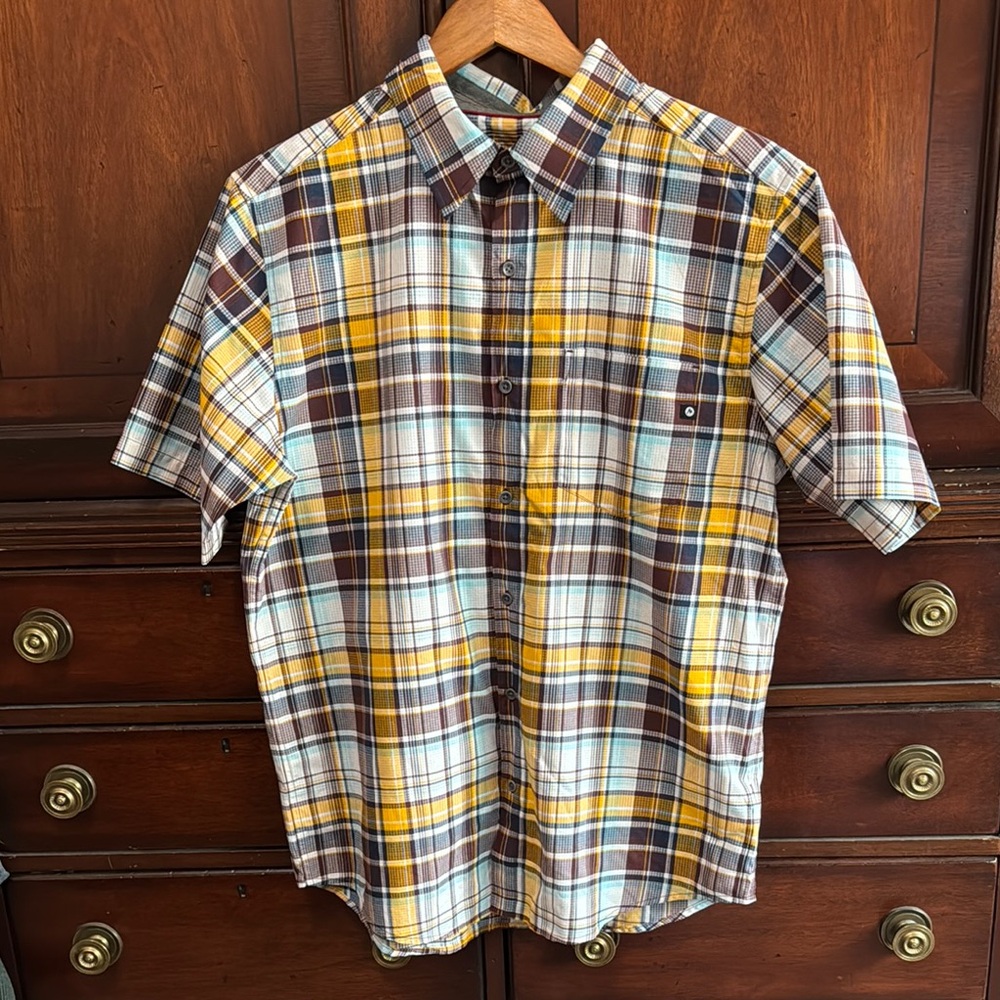 Marmot Men's Large Plaid Short Sleeve Shirt